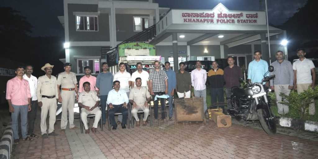 14.90 ಲಕ್ಷ ಮೌಲ್ಯದ ವಸ್ತು ವಶಪಡಿಸಿಕೊಂಡ ಖಾನಾಪೂರ ಪೊಲೀಸರು – ನಾಲ್ಕು ಕಳ್ಳತನ ಪ್ರಕರಣ ಭೇದನೆ